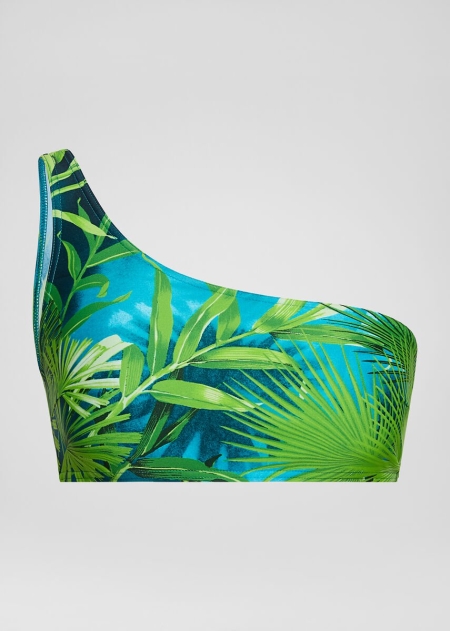 Versace One Shoulder Jungle Print Bikinitopp Dam - 152984EQC